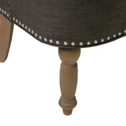 Kirkland's Home Charcoal Tufted Upholstered Settee- Sofas & Loveseats