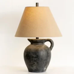 Kirkland's Home Charcoal Vase Table Lamp- Table Lamps