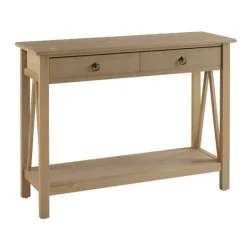 Kirkland's Home Charleston Rustic Gray Console Table With Shelf- Console Tables