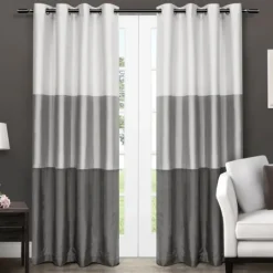 Kirkland's Home Chateau Stripe Curtain Panel Set, 96 In.- Curtains & Drapes
