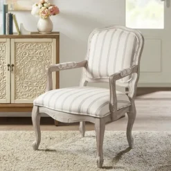 Kirkland's Home Chaucer Stripe Accent Chair- Accent Chairs