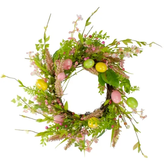 Kirkland's Home Cheerful Colored Eggs Easter Wreath- Wreaths