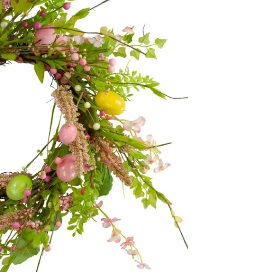 Kirkland's Home Cheerful Colored Eggs Easter Wreath- Wreaths
