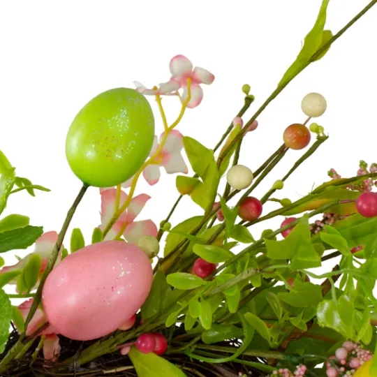 Kirkland's Home Cheerful Colored Eggs Easter Wreath- Wreaths