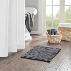 Kirkland's Home Chenille Chain Stitched Bath Mat, 30 In.- Bathroom Rugs