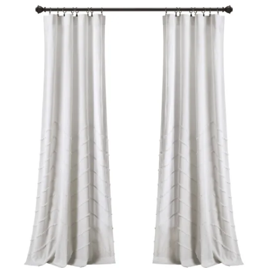 Kirkland's Home Chenille Chevron Curtain Panel Set, 84 In.- Curtains & Drapes