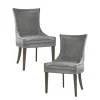Kirkland's Home Chenille Curved Back Dining Chairs, Set Of 2- Dining Chairs