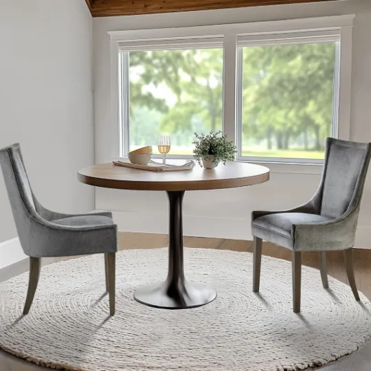 Kirkland's Home Chenille Curved Back Dining Chairs, Set Of 2- Dining Chairs