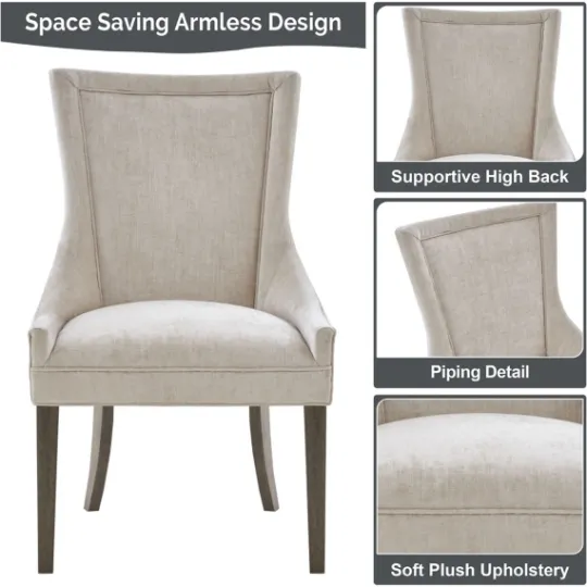 Kirkland's Home Chenille Curved Back Dining Chairs, Set Of 2- Dining Chairs