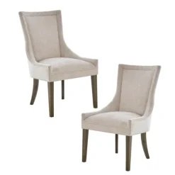 Kirkland's Home Chenille Curved Back Dining Chairs, Set Of 2- Dining Chairs