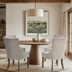 Kirkland's Home Chenille Curved Back Dining Chairs, Set Of 2- Dining Chairs