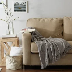 Kirkland's Home Chenille Fringe Throw- Blankets & Throws
