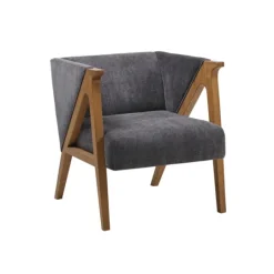Kirkland's Home Chenille Geometric Frame Accent Chair- Accent Chairs