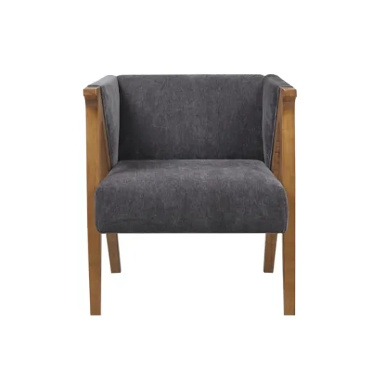 Kirkland's Home Chenille Geometric Frame Accent Chair- Accent Chairs