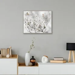 Kirkland's Home Cherry Blossom Birds Framed Canvas Art Print- Canvas Art