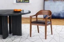 Kirkland's Home Chestnut Acacia Wood Dining Chair- Dining Chairs