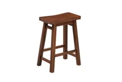 Kirkland's Home Chestnut Sonoma Saddle Counter Stools, Set Of 2- Bar Stools & Counter Height Stools