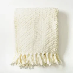 Kirkland's Home Chevron Chenille Knit Throw- Blankets & Throws