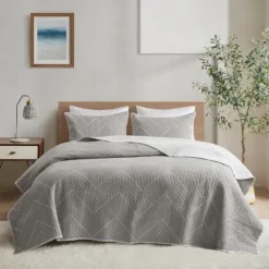 Kirkland's Home Chevron Full/Queen 3-Pc. Coverlet Set- Bedspreads & Coverlets