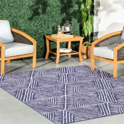 Kirkland's Home Chevron Indoor/Outdoor Area Rug, 5X8- Outdoor Rugs