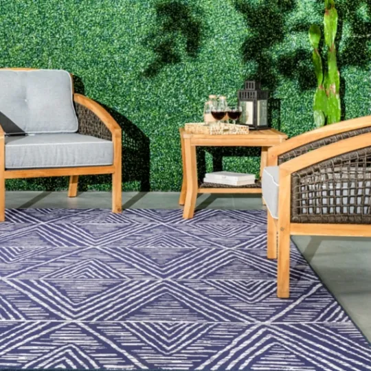 Kirkland's Home Chevron Indoor/Outdoor Area Rug, 5X8- Outdoor Rugs