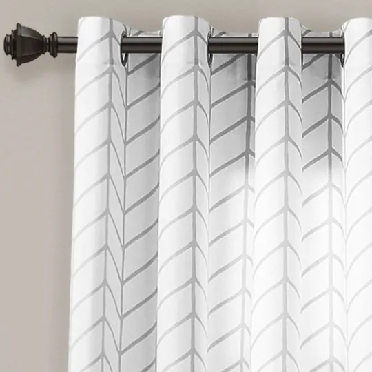 Kirkland's Home Chevron 2-Pc. Curtain Panel Set, 84 In.- Curtains & Drapes