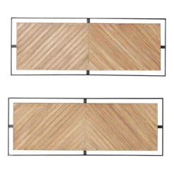 Kirkland's Home Chevron Wood Wall Plaques, Set Of 2- Wall Plaques