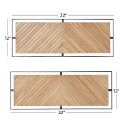 Kirkland's Home Chevron Wood Wall Plaques, Set Of 2- Wall Plaques
