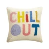 Kirkland's Home Chill Out Latch Hooked Wool Pillow- Pillows