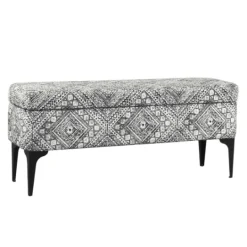 Kirkland's Home Chinle Velvet Storage Bench- Benches & Ottomans