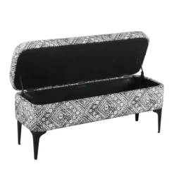 Kirkland's Home Chinle Velvet Storage Bench- Benches & Ottomans