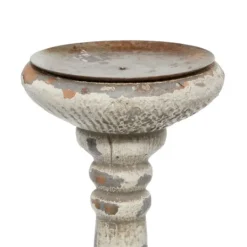 Kirkland's Home Chipped Wood Pillar Candle Holders, Set Of 2- Candle Holders