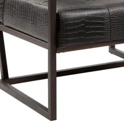 Kirkland's Home Chocolate Walden Faux Leather Accent Chair- Accent Chairs