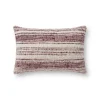 Kirkland's Home Chris Loves Julia X Loloi Burgundy Darcy Pillow- Pillows