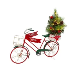 Kirkland's Home Christmas Bicycle With Pre-Lit Tree- Statues & Figurines