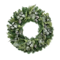 Kirkland's Home Christmas Eucalyptus Pine Mix Pre-Lit Wreath- Wreaths