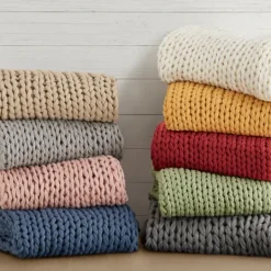 Kirkland's Home Chunky Double Knit Cozy Throw- Blankets & Throws