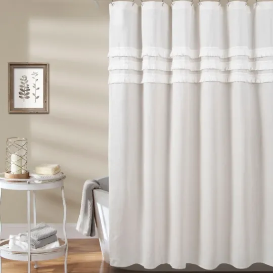 Kirkland's Home Ciel Tassel Shower Curtain- Shower Curtains