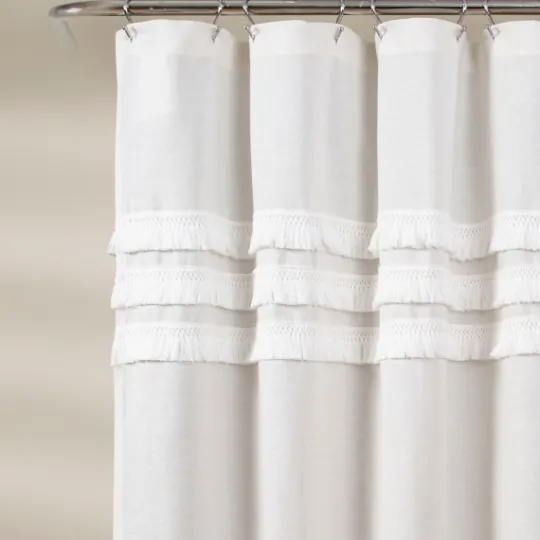 Kirkland's Home Ciel Tassel Shower Curtain- Shower Curtains