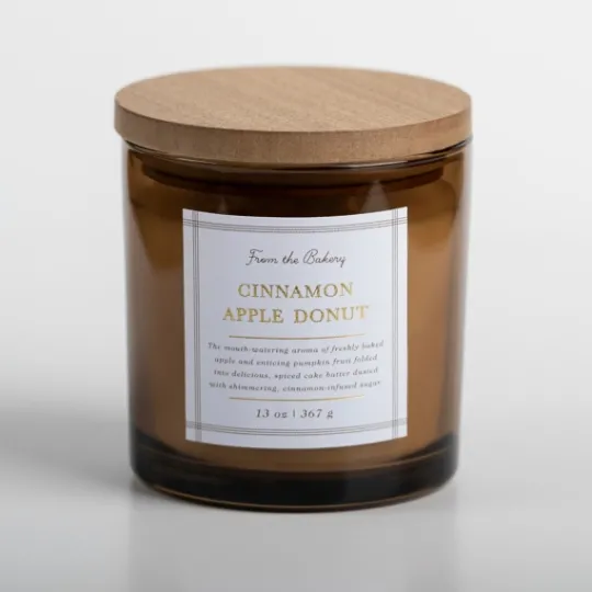 Kirkland's Home Cinnamon Apple Donut Triple Wick Jar Candle- Candles