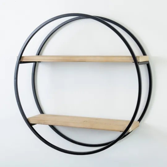 Kirkland's Home Circle Double Wood Wall Shelf, 25 In.- Shelves