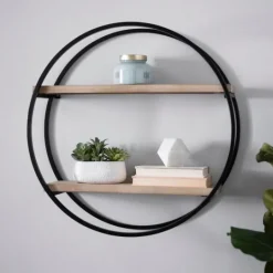 Kirkland's Home Circle Double Wood Wall Shelf, 25 In.- Shelves