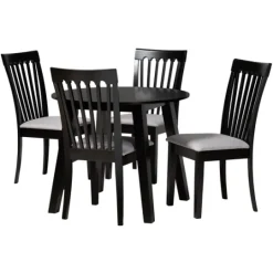 Kirkland's Home Classic Black Round Wood 5-Pc. Dining Set- Dining Sets