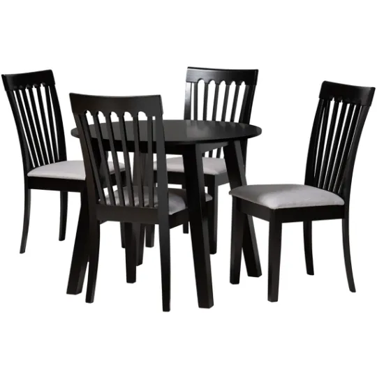 Kirkland's Home Classic Black Round Wood 5-Pc. Dining Set- Dining Sets