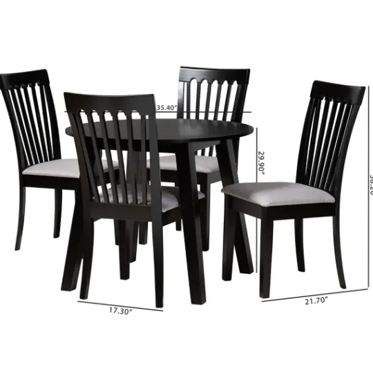 Kirkland's Home Classic Black Round Wood 5-Pc. Dining Set- Dining Sets