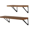 Kirkland's Home Classic Brown Wood Wall Shelves, Set Of 2- Shelves