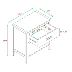 Kirkland's Home Classic 1-Drawer Nightstand- Nightstands