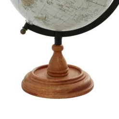 Kirkland's Home Classic Ivory Mango Wood Base Globe- Statues & Figurines