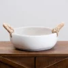 Kirkland's Home Clay Bowl With Rope Handles- Decorative Bowls & Jars