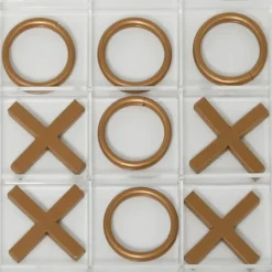 Kirkland's Home Clear And Gold Tic Tac Toe Board- Decorative Accents